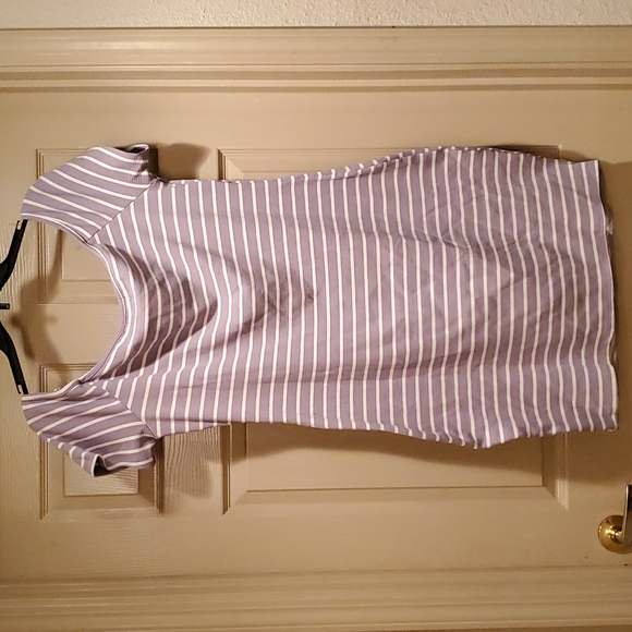 Off Shoulder Striped Bodycon Dress - Picture 2 of 6